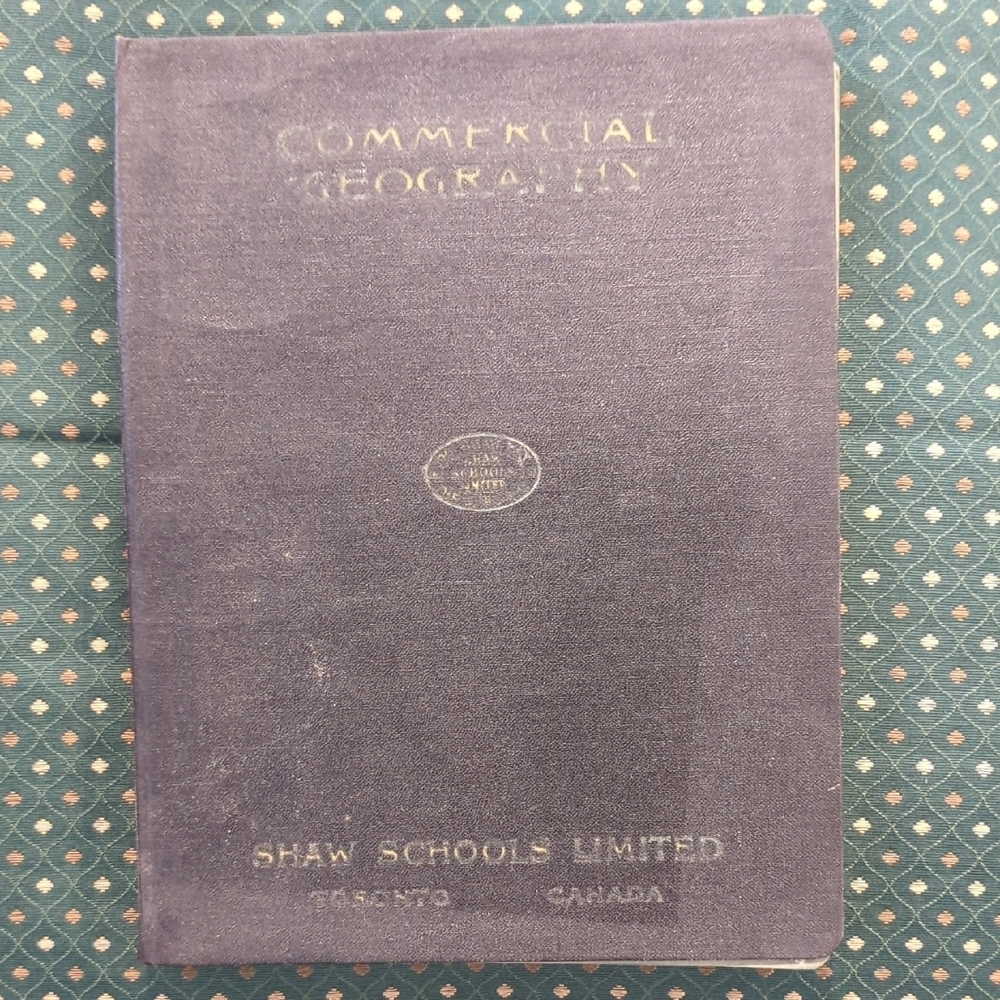 Antique Canadian Geography Textbook 1937
